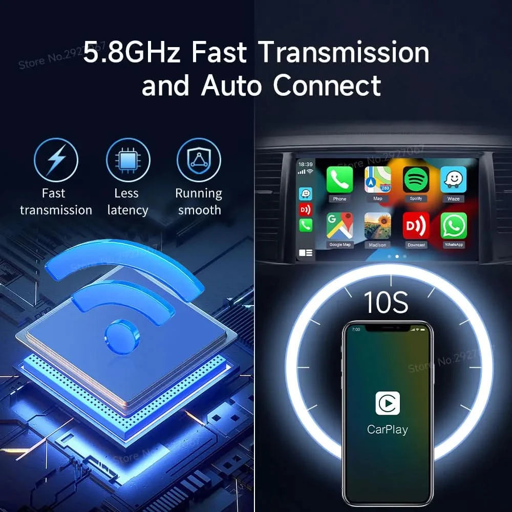 CarlinKit 5.0 4.0 Wireless CarPlay Adapter Android Auto Dongle Multi-Device Supported Wired To Wireless CarPlay Box Automatische Verbindung