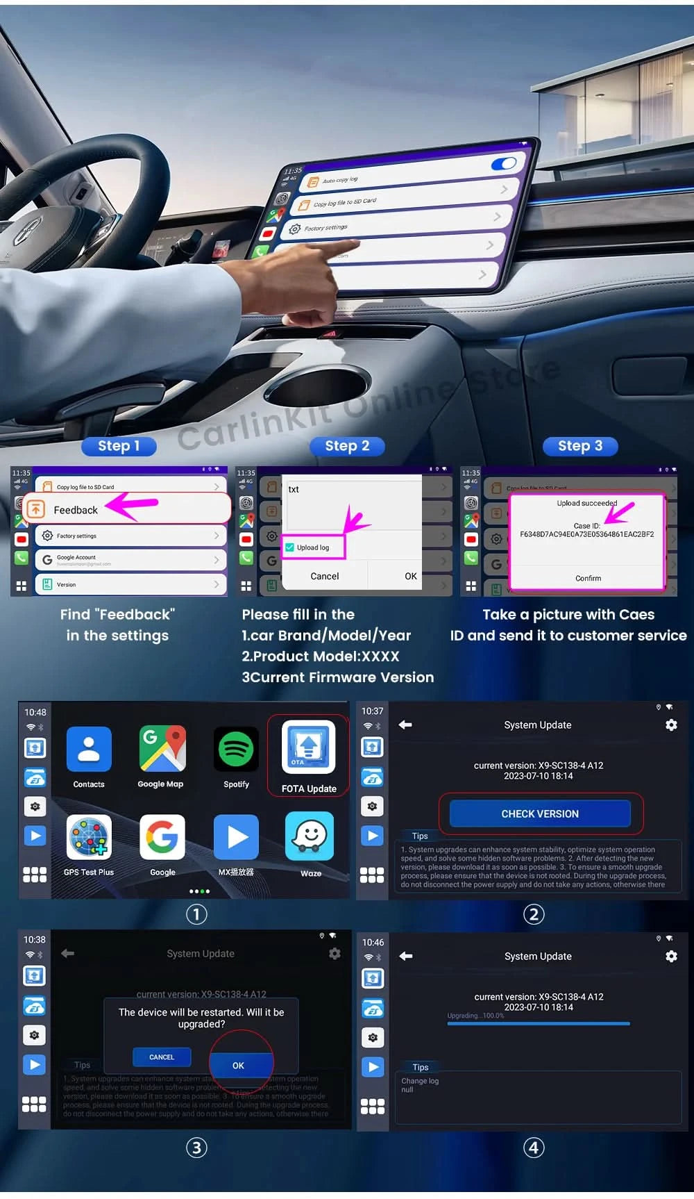 Carlinkit SDM660 Aibox Android 13 USB-A CarPlay Android Auto Wireless Adapter Unterstützt Online-Video Spotify Netflix Bluetooth Wifi