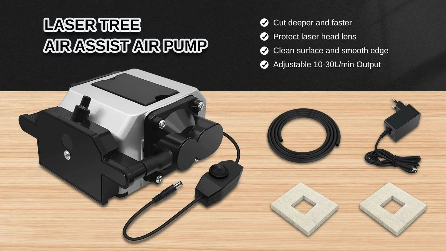 LASER TREE 5W Laser Module with Air Assist 10W High Power TTL Blue Light Laser Head for DIY CNC Laser Engraving Cutting Machine