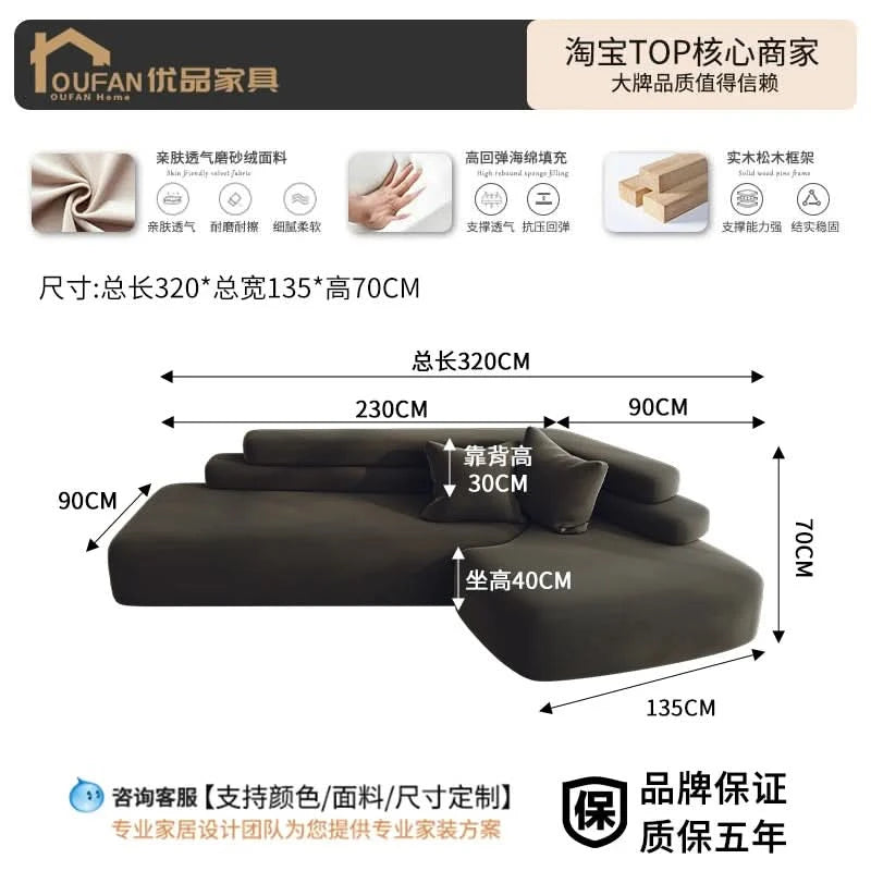 Lounge Modern Living Room Sofas Children Curved Outdoor Gaming Sofas Luxury Designer Hallway Office Wood Divano Home Furniture