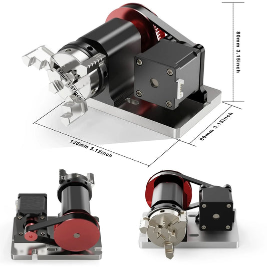 Twotrees 4th Axis CNC Rotary Module Kit for TTC450/TTC 450 PRO Rotary Roller For Engraving Cylindrical Object Cans