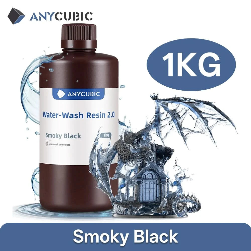 ANYCUBIC Wasserwaschbares Harz Geruchsarm Niedrige Viskosität 405nm UV-Harz für LCD-3D-Druck Hochpräzisions-3D-Druckerharz