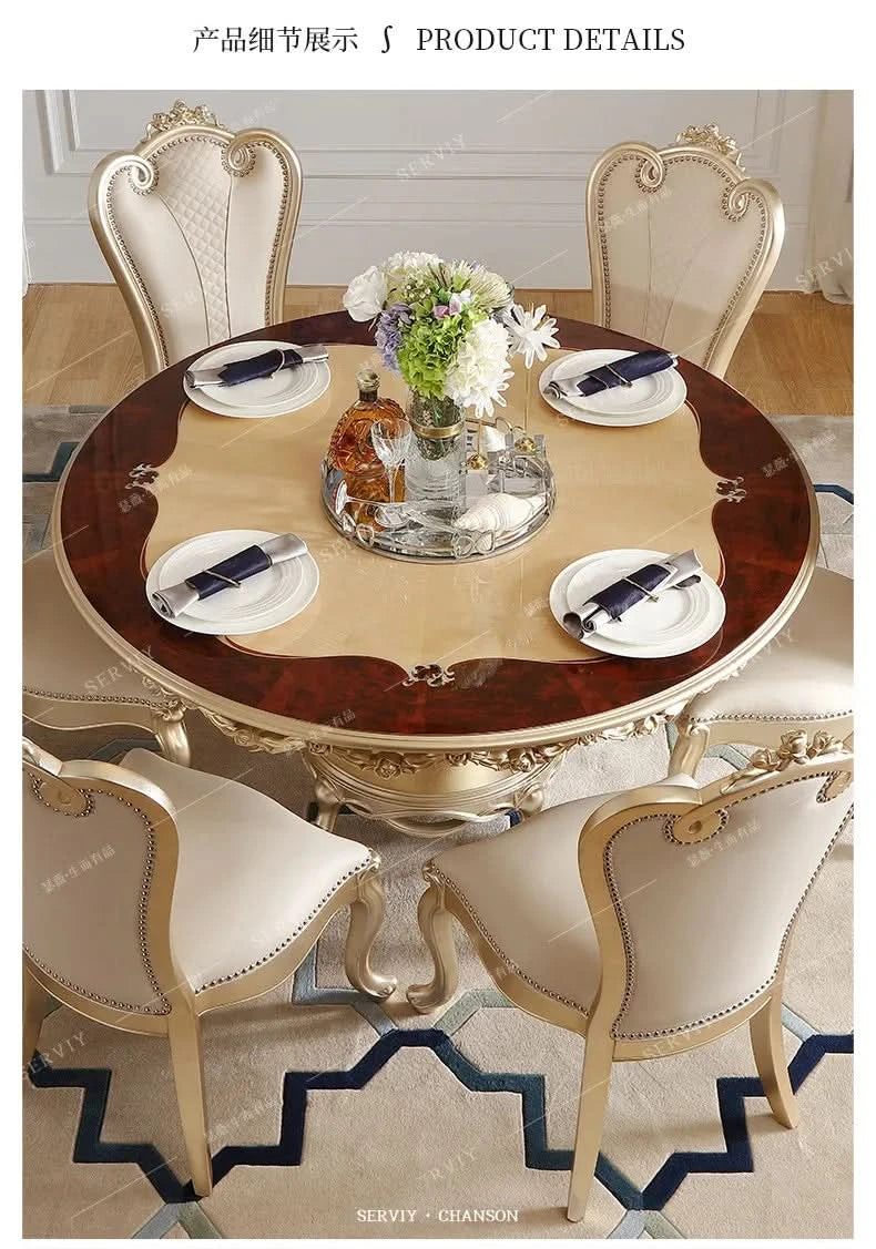 Kitchen Mobile Dining Table  Non Slip Modern Dining Table Set Living Room Esstisch House Accessories Luxury Unique Round Design