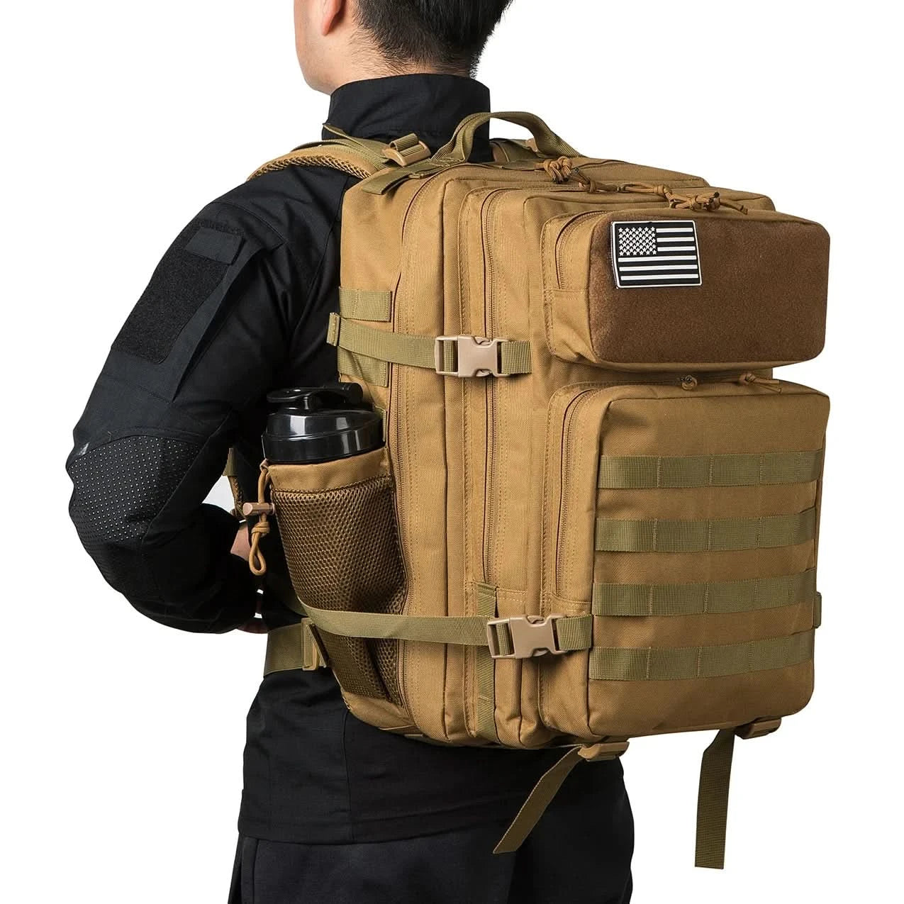 45L Taktischer Rucksack für Herren Outdoor Camping Ausrüstung Wanderrucksack Überlebensrucksack Reisetasche Schulranzen
