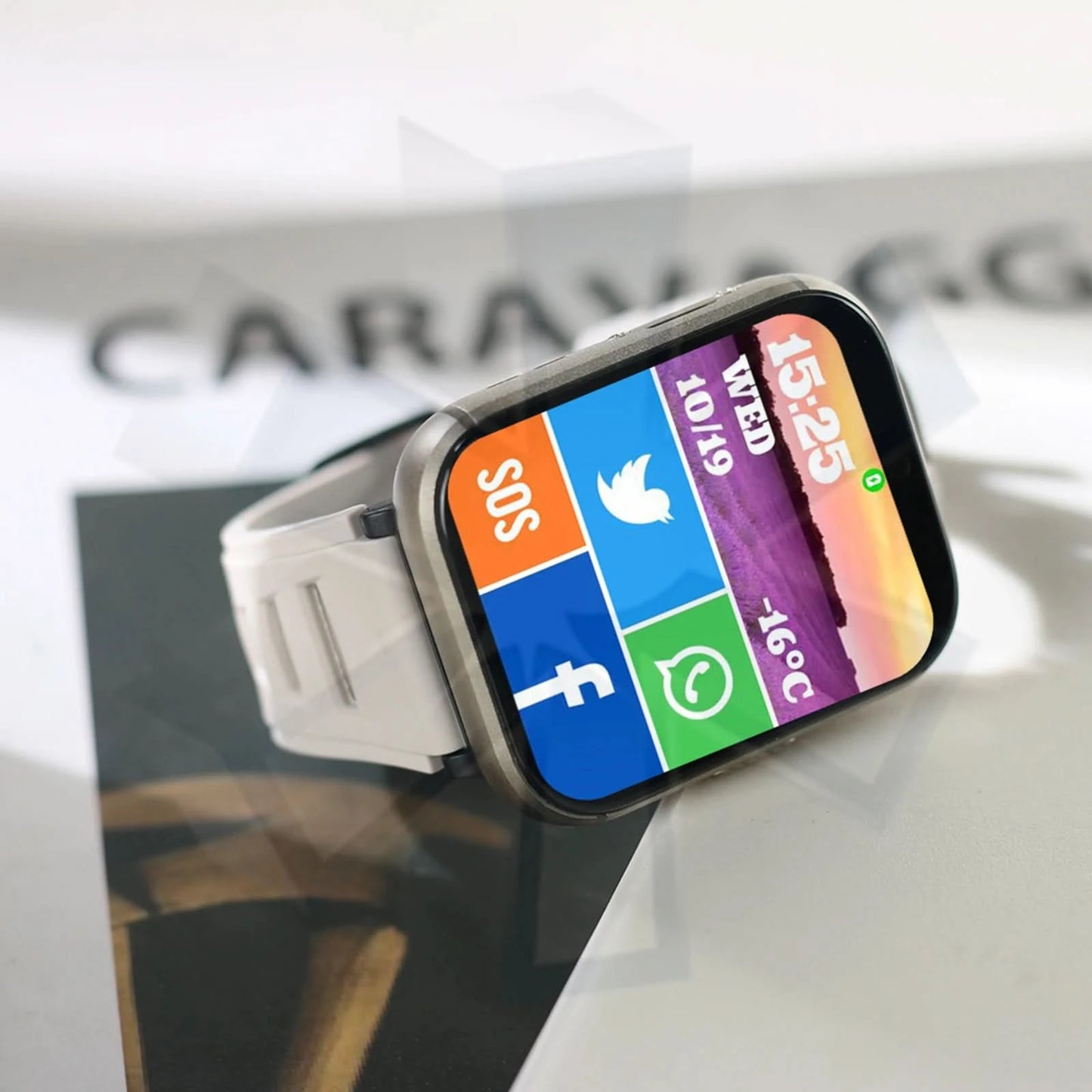 Q668 4G Smartwatch 2025 Uhren 1,99 Zoll Herren Geschenk mit SIM Wifi Android IOS Wasserdicht Outdoor GPS Smartwatch für Xiaomi