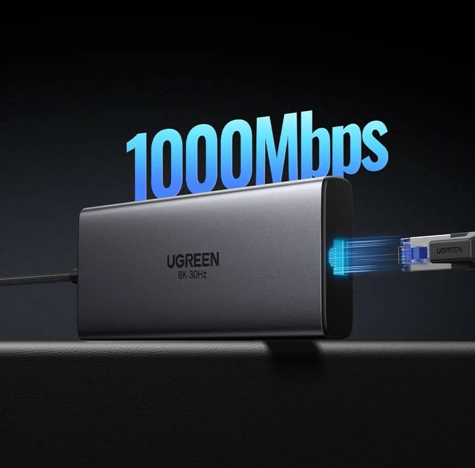 UGREEN Dual HDMI USB-C HUB 8K 4K HDMI Adapter 10-in-1 Splitter mit RJ45 USB3.0 PD 100W Dock für MacBook Pro Air Laptop USB HUB