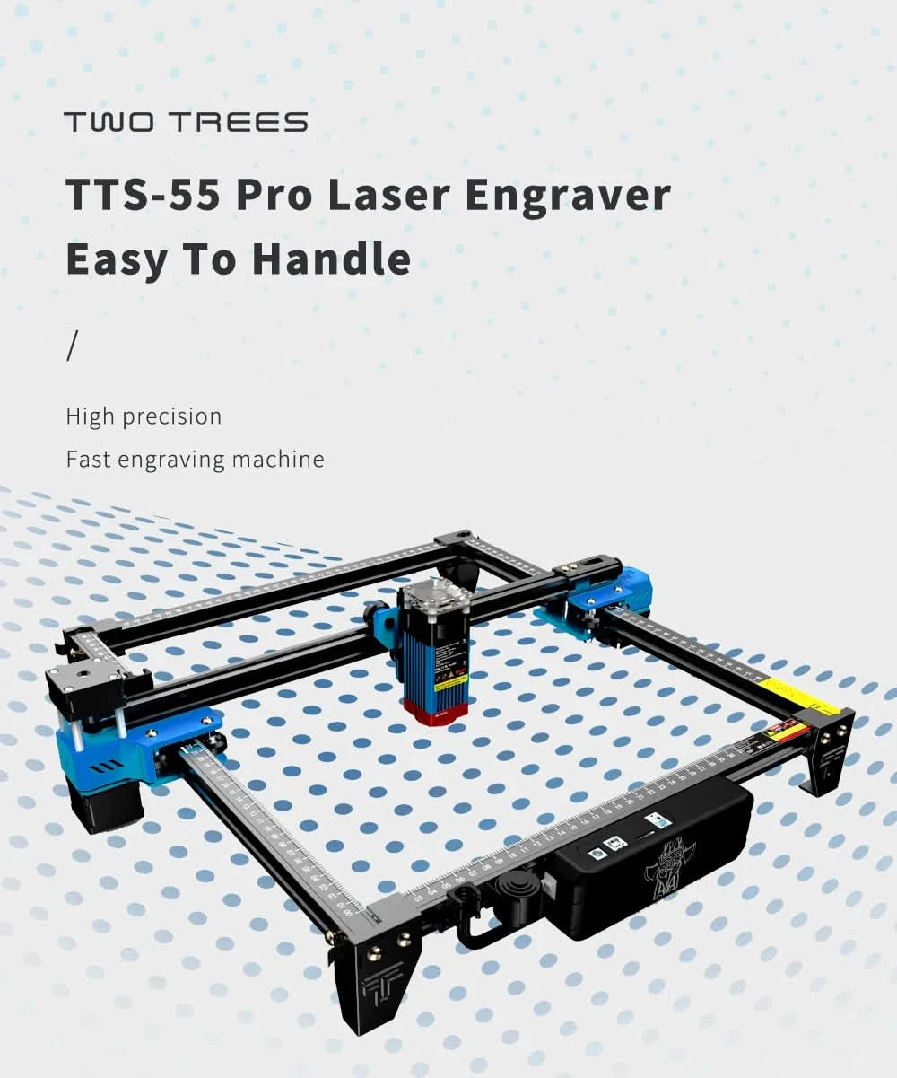 Twotrees 40W/80W Woodworking CNC Laser Engraver TTS PRO Wifi APP Control Metal Glass Ceramic Engraving Wood MDF Acrylic Cutting