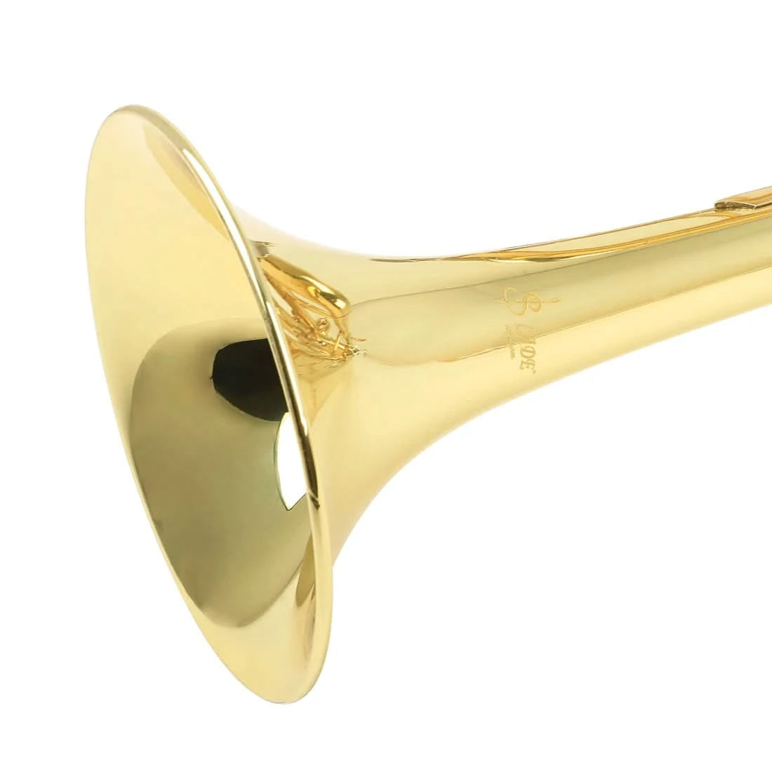 SLADE Bb Trumpet Brass body Gold-Plated B Flat Trumpet Professional Performance Brass Musical Instrument with Case Mouthpiece