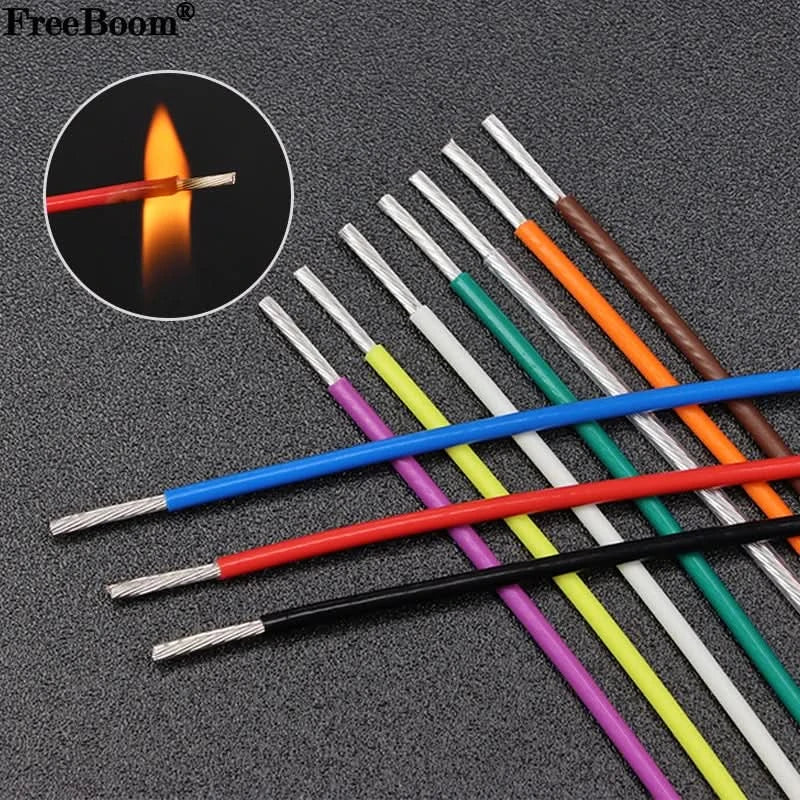 1m Silver Plated FEP Insulated Electronic Wire High Purity OFC 0.05 0.08 0.12 0.2 0.35 0.5 1 2 4 6 10mm HiFi Signal Copper Cable