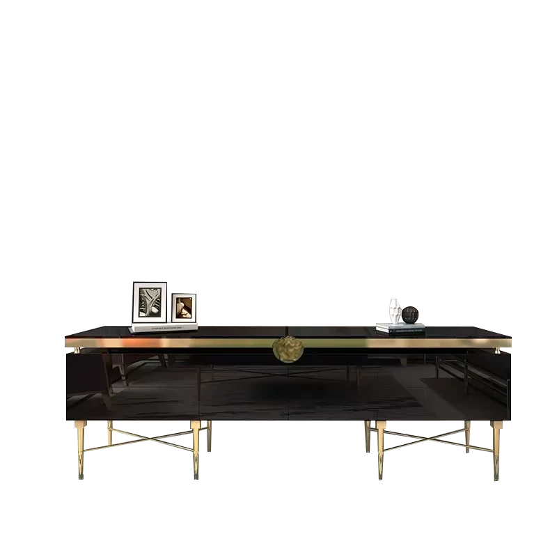 TV Table Small Sitting Room Ground Ark Of Stainless Steel Wooden Furniture Of The Lacquer That Bake