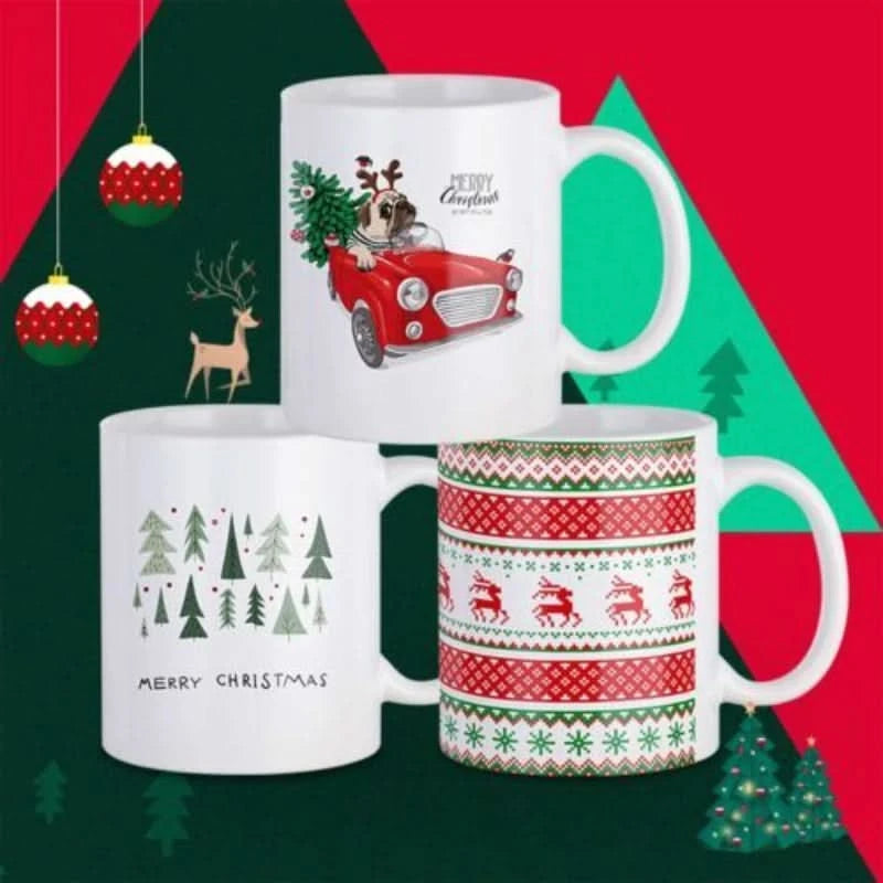 HTVRONT Sublimationsbecher 11oz Keramik-Sublimationsbecher Leere Kaffeebecher Weiß Keramik-Fototassen mit Luftpolsterfolie