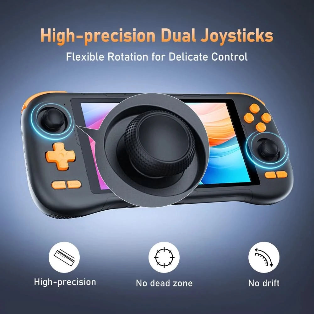 KINHANK K56 Handheld-Spielekonsole 5,5 Zoll Touchscreen 50 Emulatoren für Android 14 PS1/PSP/DC/SS 5000mAh WIFI5 Retro-Game-Player