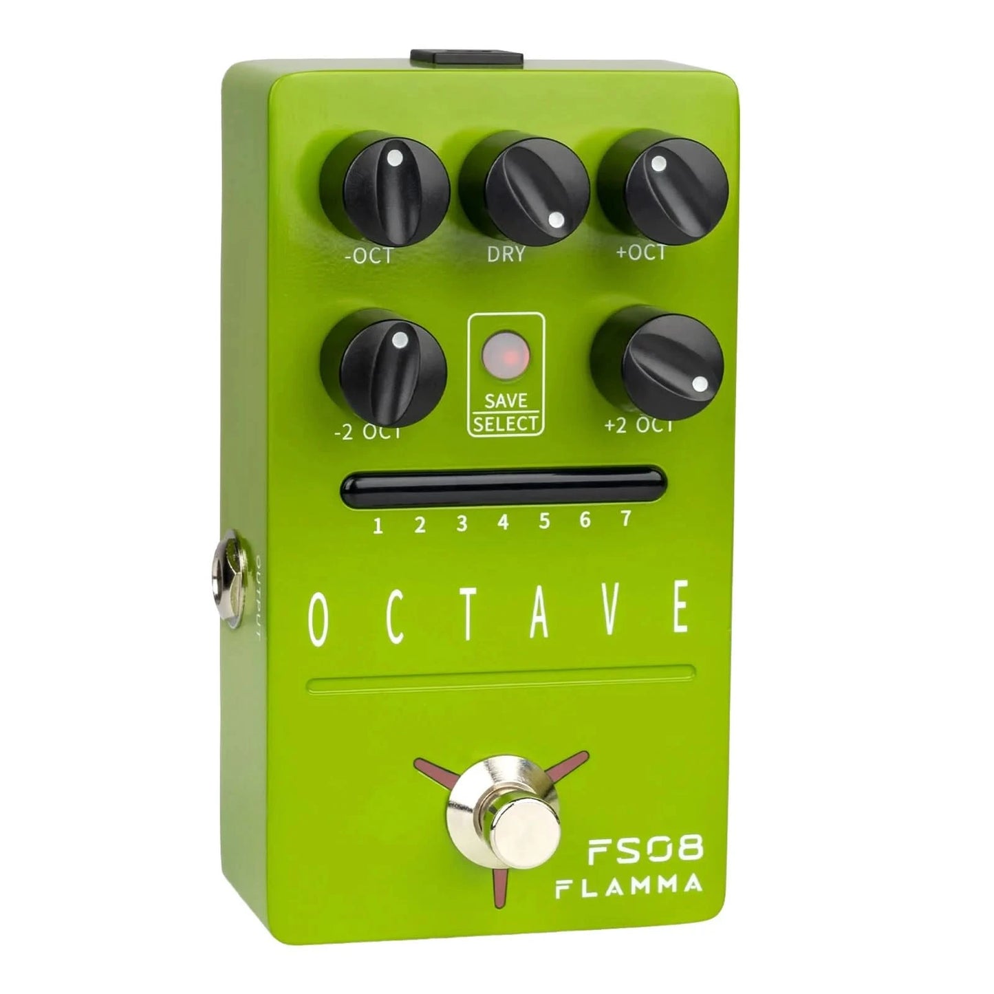 FLAMMA FS08 Guitar Octave Effects Pedal polyphonic octave effects 7 Preset Slots Individual control for Dry signal