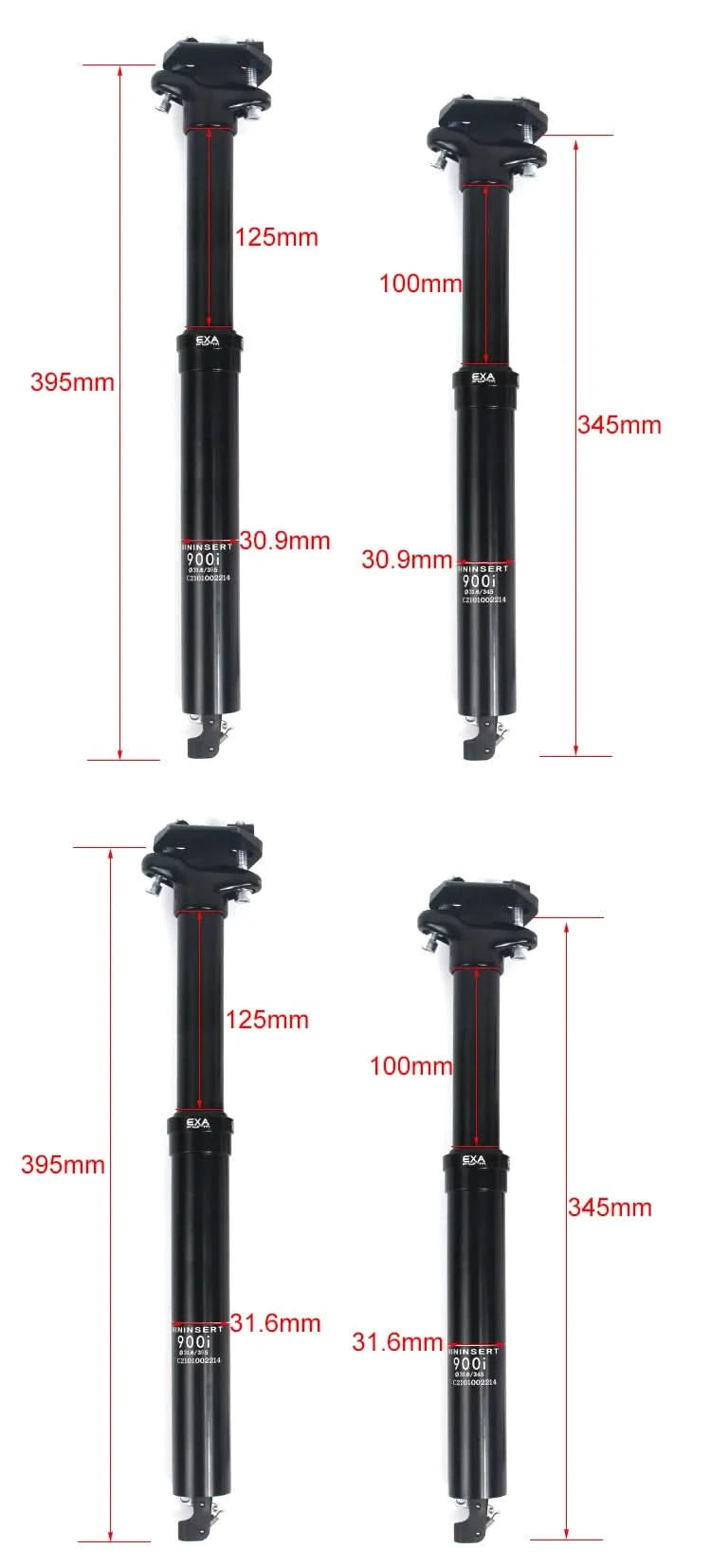 KS EXA 900I Wire Control Hydraulic Seat Tube MTB Seatpost 30.9/31.6mm Cable Remote Internal Routing Dropper