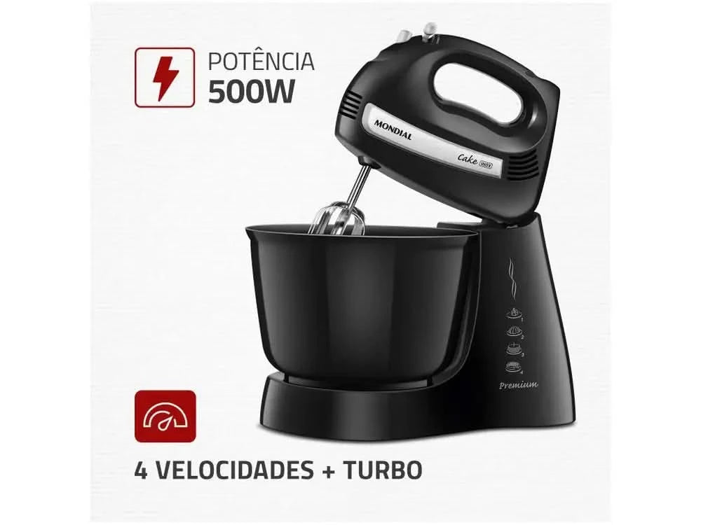 500W Premium Black Mondial Mixer-110V