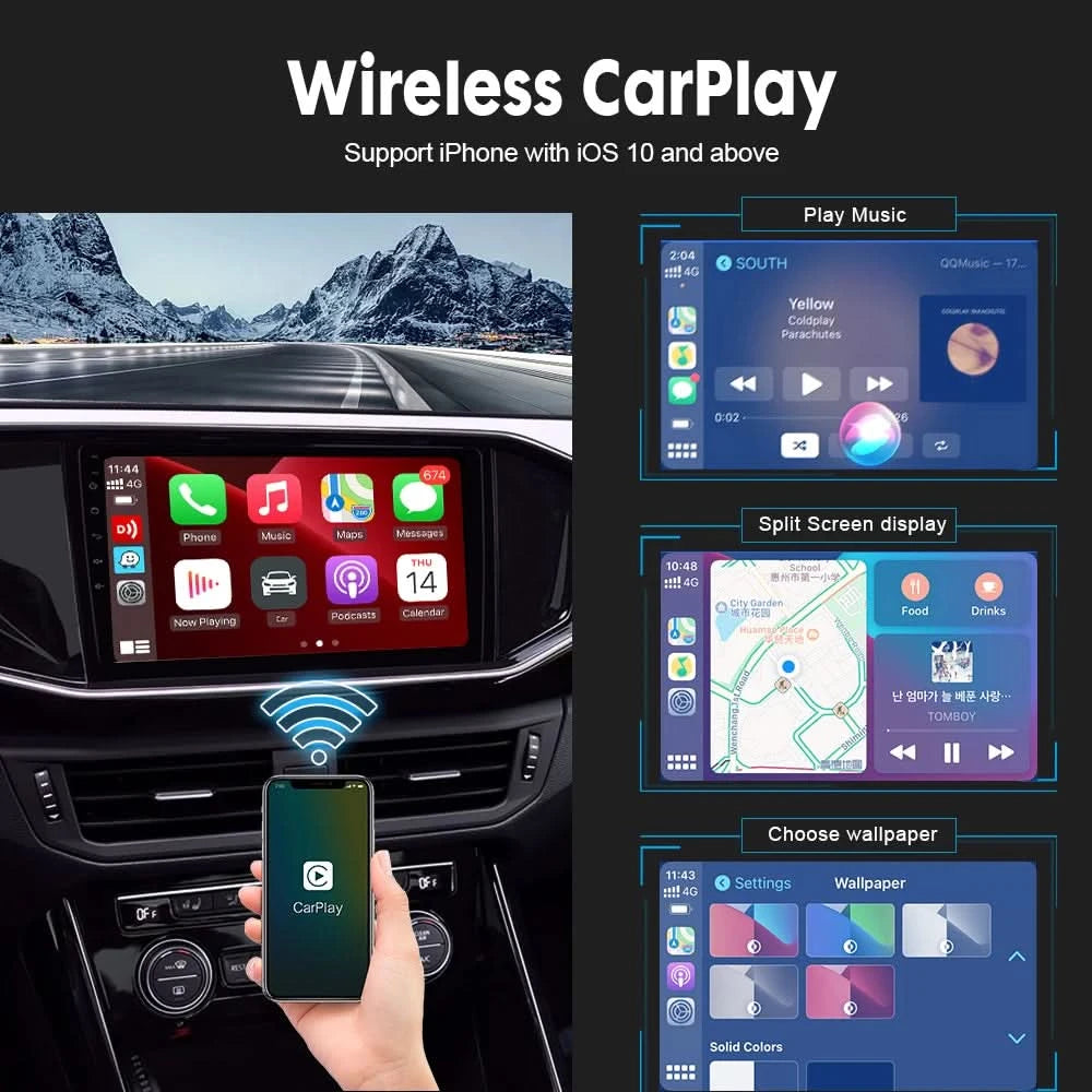Wireless CarPlay Dongle für Android Auto Wireless Android Auto Carlinkit Car Play iOS Mirror Screen Mirrorlink USB Adapter CCPA