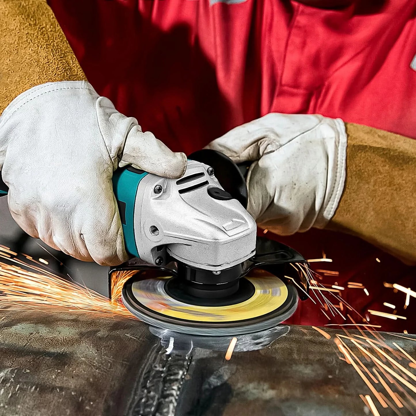 Gisam 125mm M14 Brushless Angle Grinder Cutting Machine Cordless Electric Angle Grinder Power Tools for Makita 18V Battery Pins