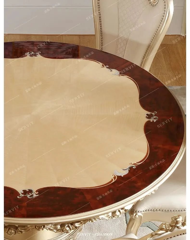 Kitchen Mobile Dining Table  Non Slip Modern Dining Table Set Living Room Esstisch House Accessories Luxury Unique Round Design