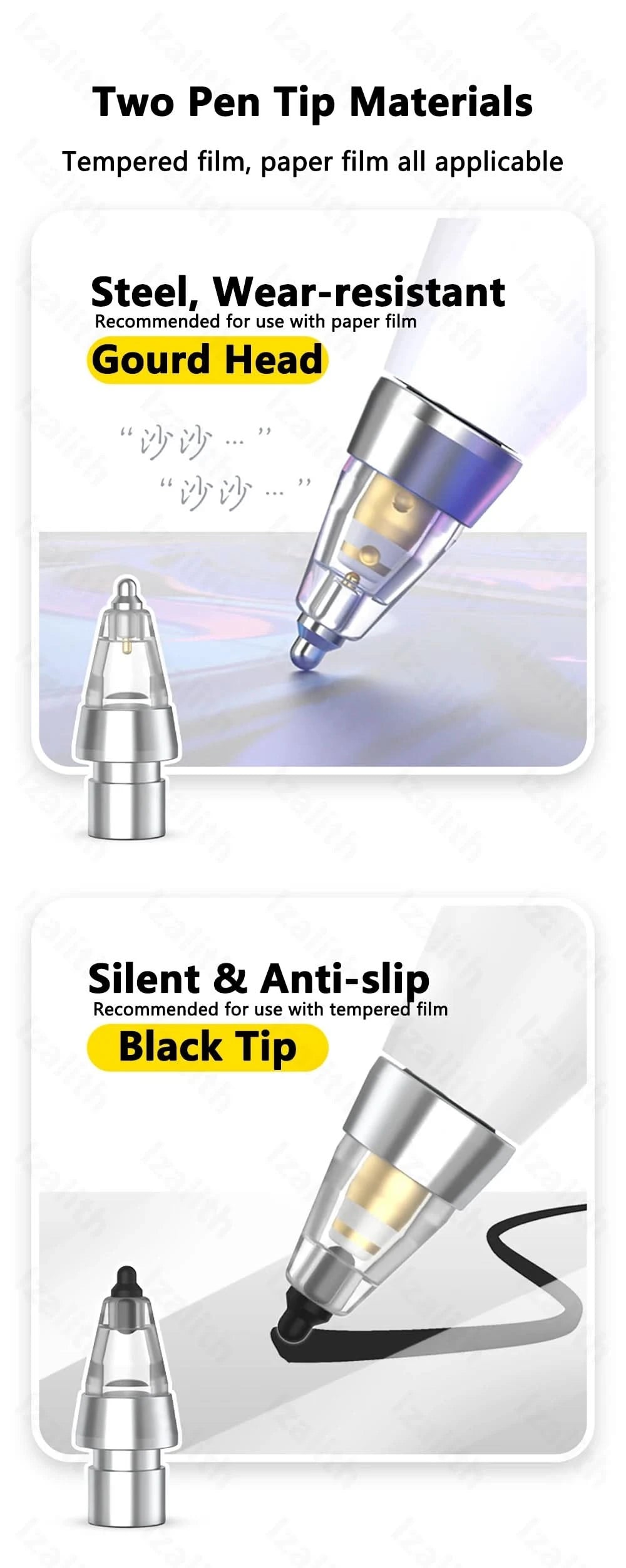 For Apple Pencil Pro Tips Pencil Nib For Apple Pencil Tip Soft Hard Metal For Apple Pencil 1st 2nd 3th(USB-C) Apple Pencil Pro