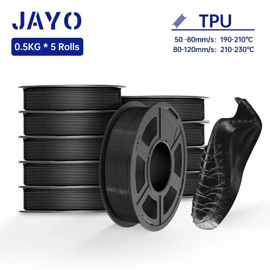 JAYO PLA / ABS / PETG / Silk / ASA / TPU / PLA+ Filament 10 Rollen 3D-Drucker-Filament 1.75MM 0.65/1/1.1KG sauber gewickeltes 3D-Filament