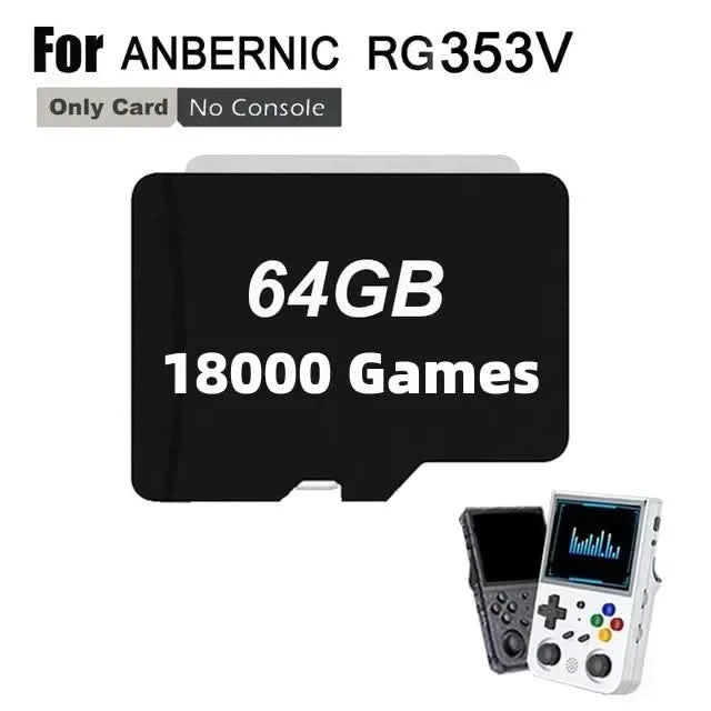 HOT 512GB TF Card Preloaded Games for ANBERNIC RG353V RG353VS Bag Card for 512G 256G 128G 64G Retro Handheld Game