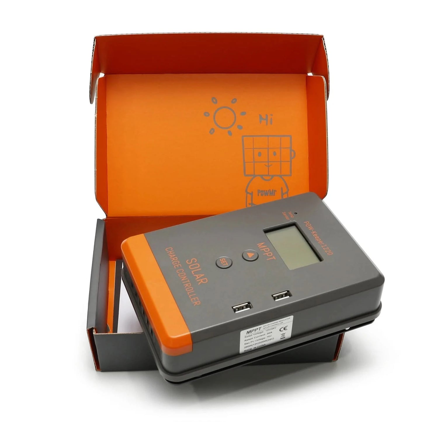Brasilien Lagerbestand 20A 30A 40A Solar-MPPT-Laderegler 12/24V Auto Solarpanel-Regler mit LCD-Anzeige unterstützt LifePo4-Batterie