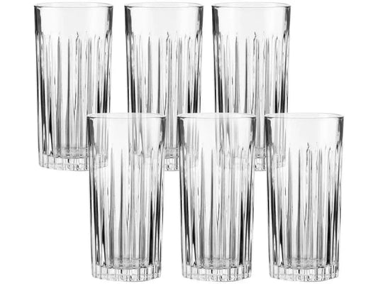 350ml Glass Cups Set 6 Pieces Haus Concept Filetto