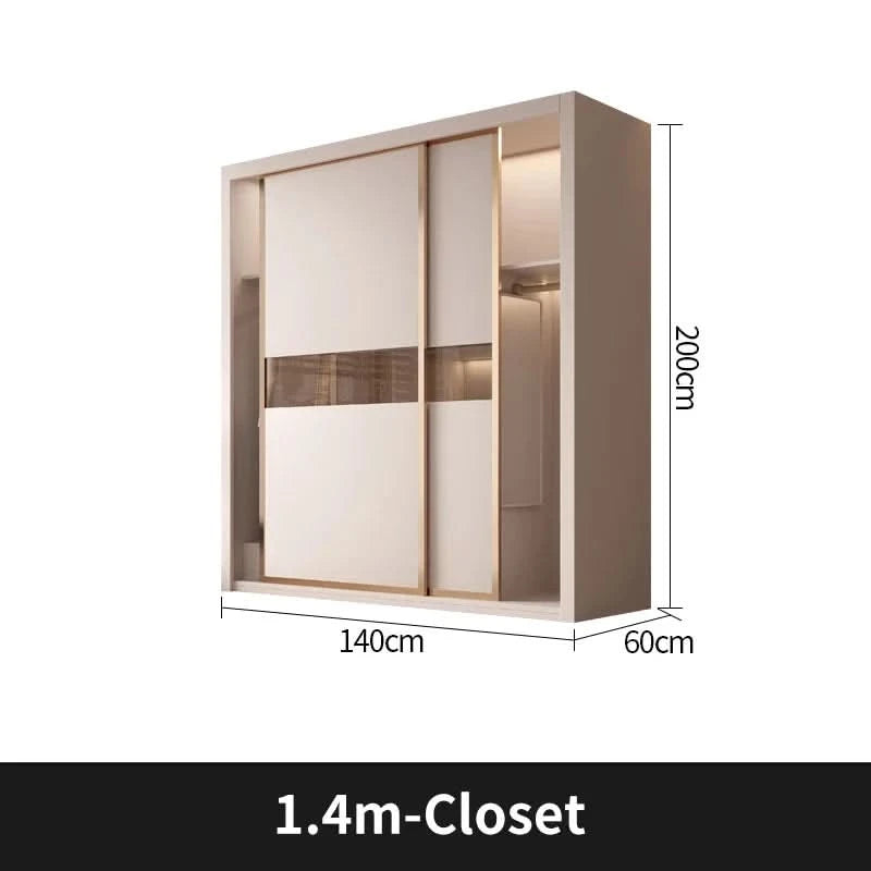 SchiebetürenschrankNordisches modernes Heim-Möbel Schlafzimmer Schreibtisch Kommode in einer Kombination Leichter Luxus-Eckkleiderschrank Möbel