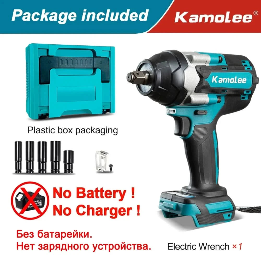 【1800N.m】Kamolee DTW700 Electric Impact Wrench 1800 N.m High Torque 1/2 Inch Automobile maintenance