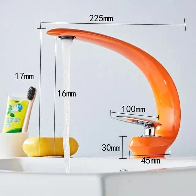 Rose Gold Basin Faucet Modern Bathroom Sink Mixer Tap Brass Wash basin Faucet Single Handle Single Hole  Crane For Bathroom