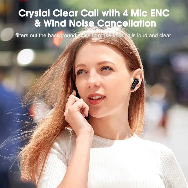 QCY T13 ANC Wireless Earbuds Bluetooth 5.3 TWS ANC Geräuschunterdrückung Kopfhörer 4 Mikrofone ENC Headset In-Ear Freisprech-Ohrhörer