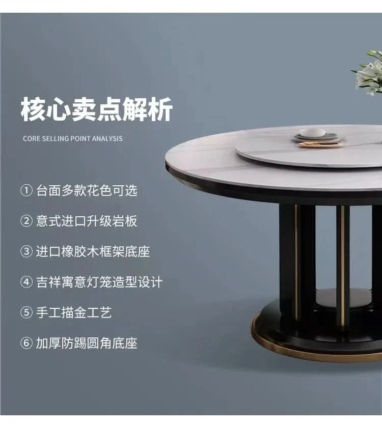 Round 6 People Dining Table Kitchen Living Room Dressing Dinning Table Set Coffee Hospitality Mesa Comedor Kitchen Furniture