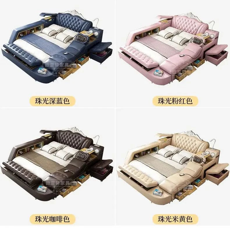 Frame Full Size Storage Bed Queen Size Luxury 180x200cm King Bed Minimalist Upholstered Nordic 150x200cm Home Bedroom Furniture