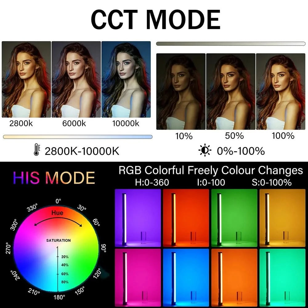 Sokani X25 RGB LED-Videoleuchte, Handheld Tube Wand Stick Licht, CTT Fotografie Beleuchtung, 3000mAh, APP-Steuerung für YouTube Tiktok