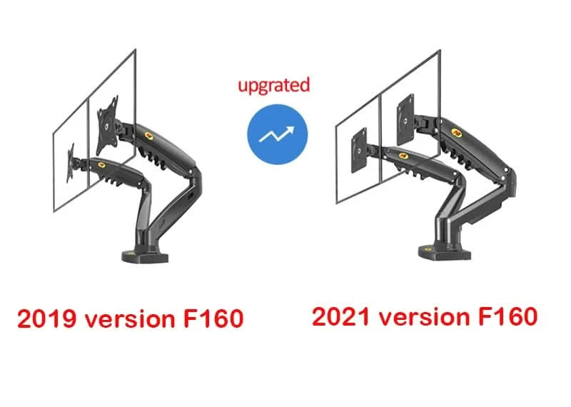 Weiße Dual-Monitorhalterung 17-30 Zoll, Halterung Belastbarkeit 2-9 kg pro Arm, NB F160