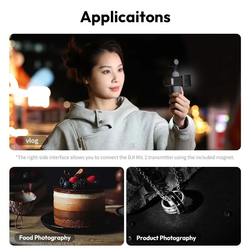 Ulanzi LM001 Pocket 3 Mini-Licht 3-Stufen weiches Licht für DJI OSMO Pocket 3 für Fotografie Livestreaming Vlog LED-Videoleuchte