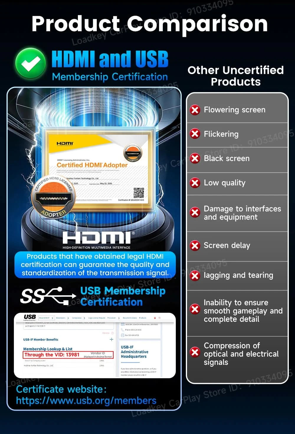 Carlinkit HDMI-Ausgang Auto TV Mate Carplay Qualcomm 6225 8-Core Android Auto Wireless Adapter unterstützt Youtube GPS Split Screen
