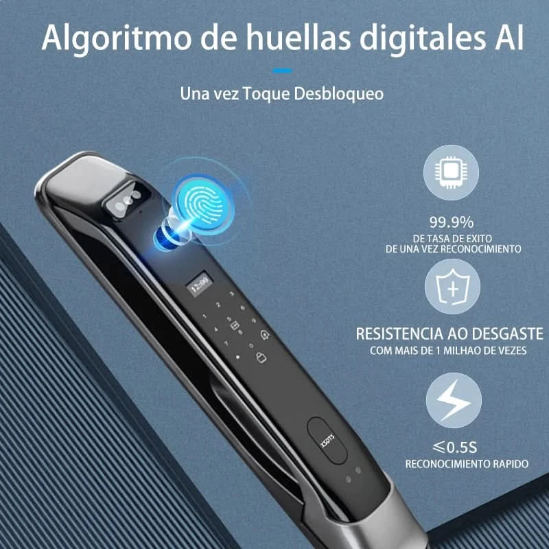 XSDTS Wifi facial Electronic lock biometrics Fingerprint Smart Door Lock Password 3D face recognition Camera Electronic Lock