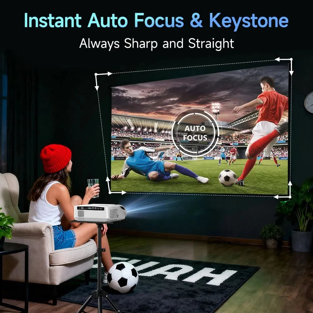 CAIWEI A10R Projektor 4K Android für Zuhause Full HD 1080P Autofokus Wifi 6 3500 ANSI Smart TV Tragbarer Beam-Projektor in Brasilien