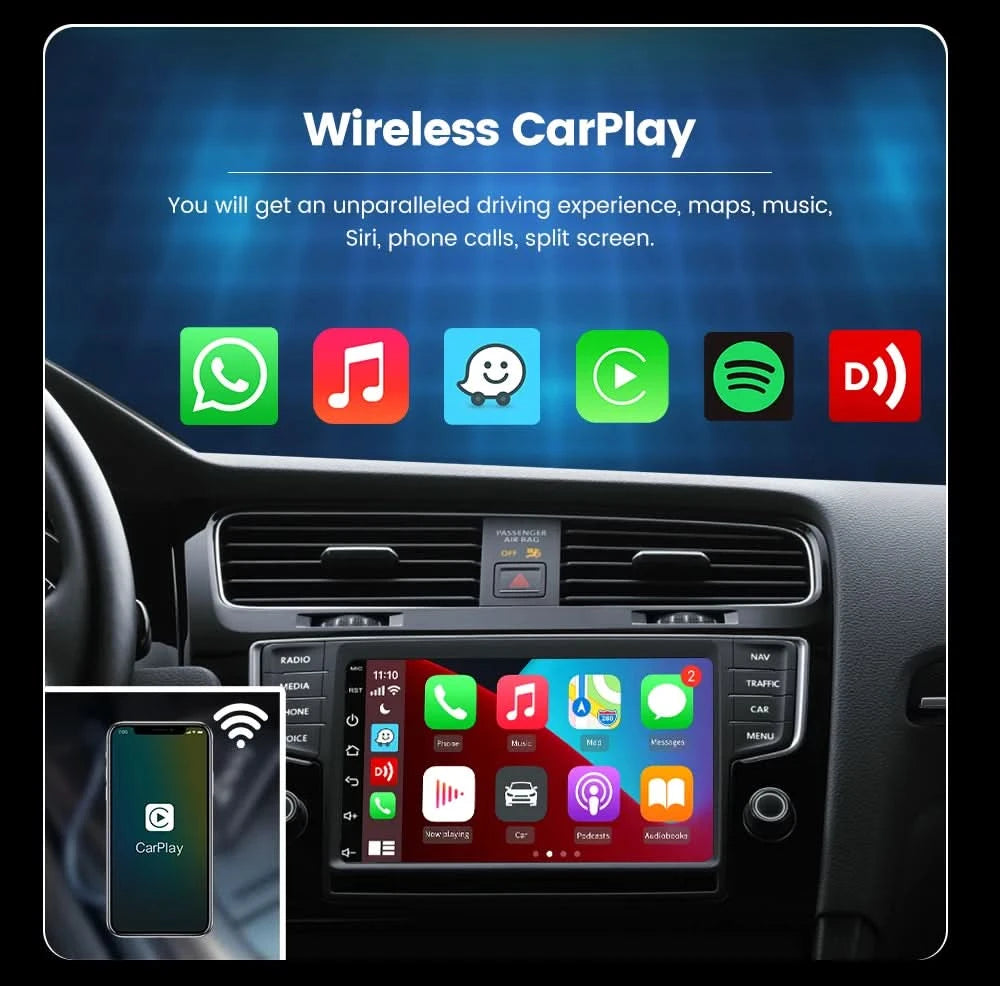 Wireless CarPlay Dongle für Android Auto Wireless Android Auto Carlinkit Car Play iOS Mirror Screen Mirrorlink USB Adapter CCPA