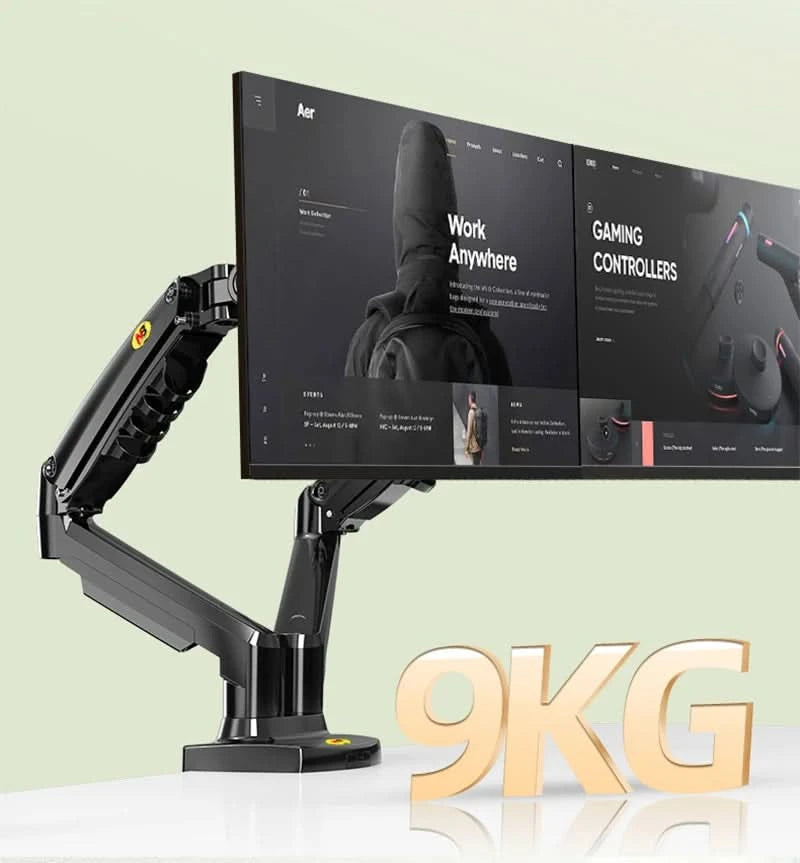 Weiße Dual-Monitorhalterung 17-30 Zoll, Halterung Belastbarkeit 2-9 kg pro Arm, NB F160