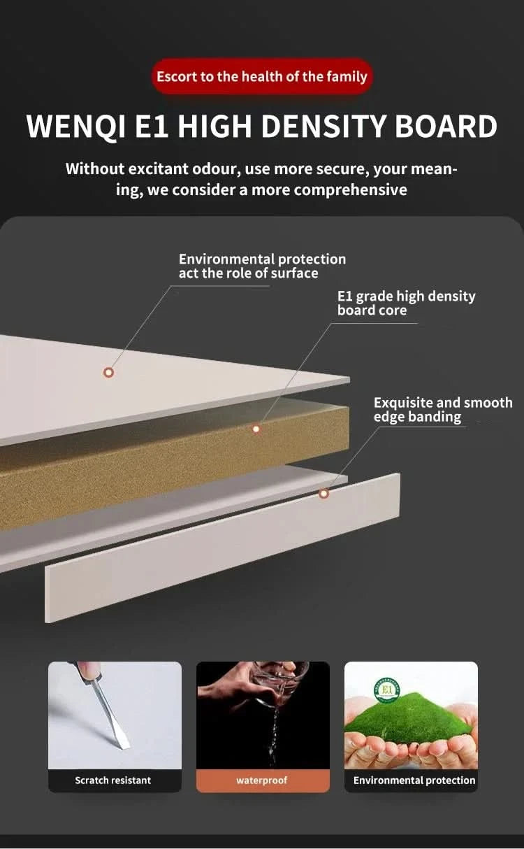 SchiebetürenschrankNordisches modernes Heim-Möbel Schlafzimmer Schreibtisch Kommode in einer Kombination Leichter Luxus-Eckkleiderschrank Möbel