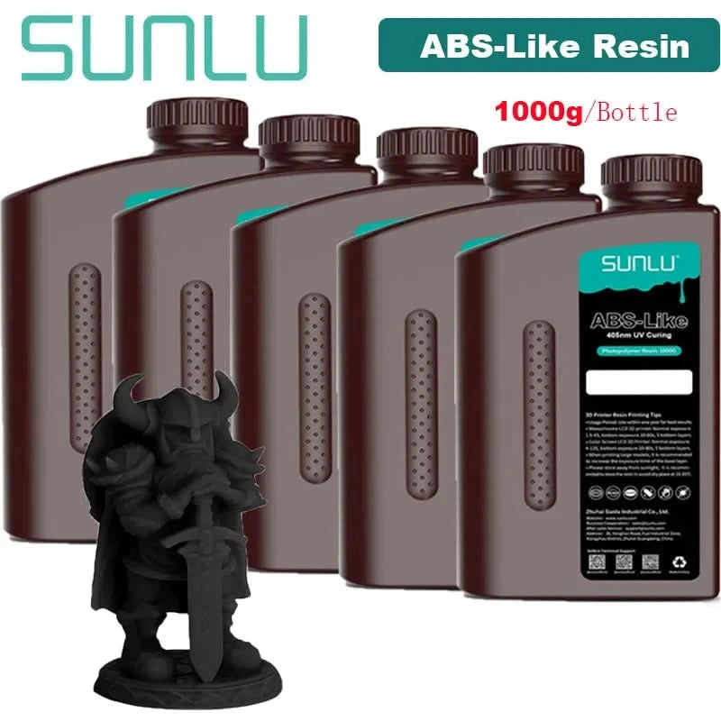 SUNLU 5KG ABS-Like/ Standard / Water-Wash/ 14K High Precision Resin 405nm Rapid UV-Curing Photopolymer Resin 1KG/Bottle