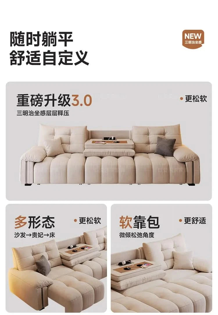Multifunctional Lounge Electric Sofa Modern Fashion Retractable Sofa Bed Luxury Modern Full Size Frame Furniture Living Room