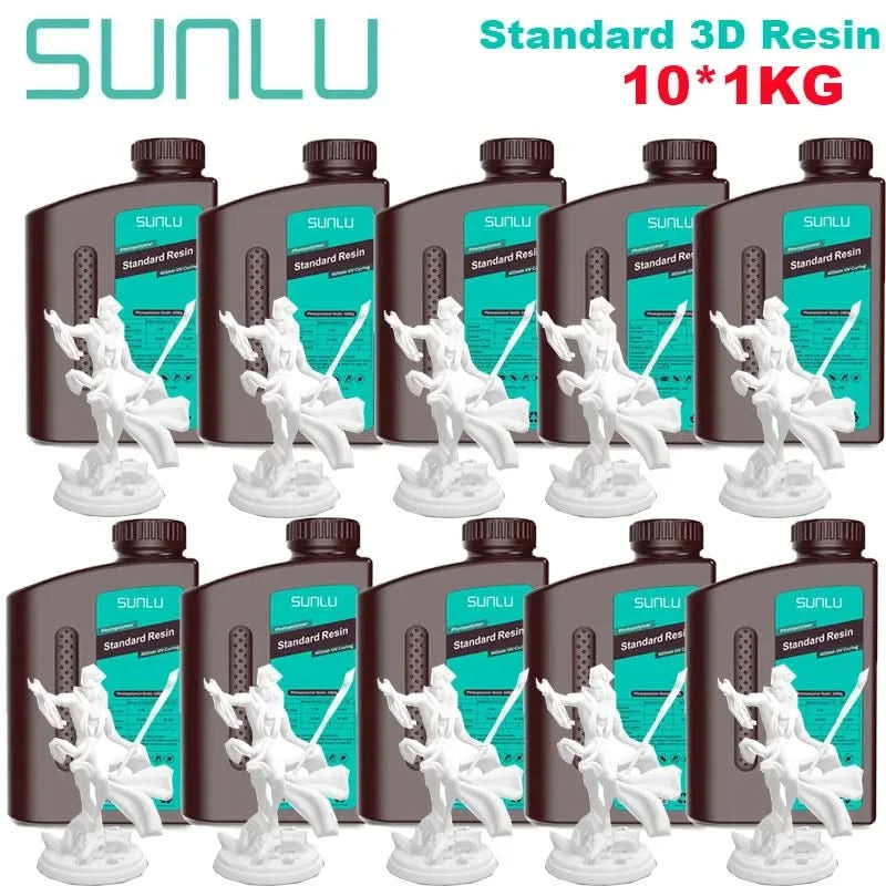 SUNLU 10KG  Standard / Water-Wash 3D Resin 405nm UV Resin For most SLA/DLP/LCD 3D Printer Material UV Sensitive 1kg