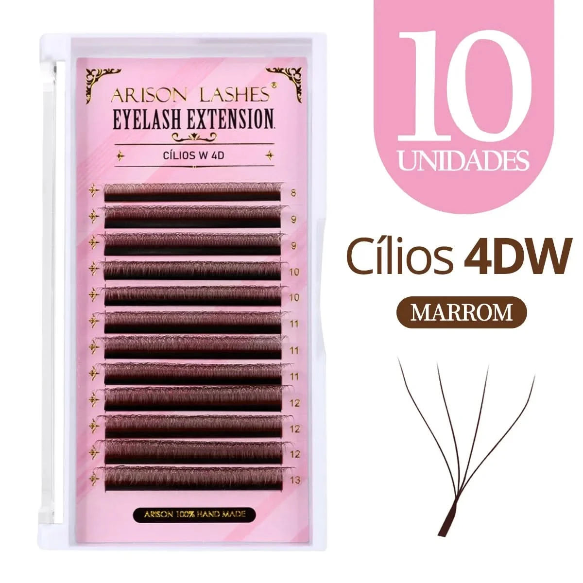 [Brazil Warehouse]ARISON Wholesale 10/30/50pcs YY/W-shape Lashes Premade Volume Eyelashes Extension 3D/4D/5D/6D/8D Lash