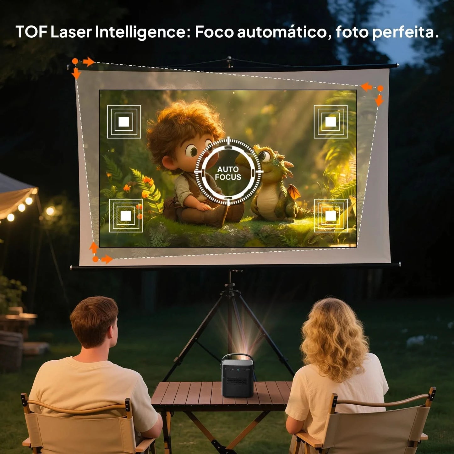 Vevshao V50 3D Tragbarer Mini-Beamer 4K HD LED WiFi 1080P Filme Video DLP Heimkino-Projektoren mit 15000mAh Akku