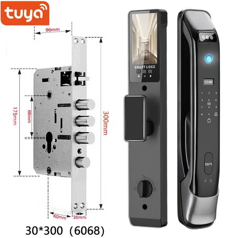 Biometric Infrared 3C Face Real-time intercom Palmar vein Smart Door Lock Fingerprint Password Electronic Key Card APP Unlock