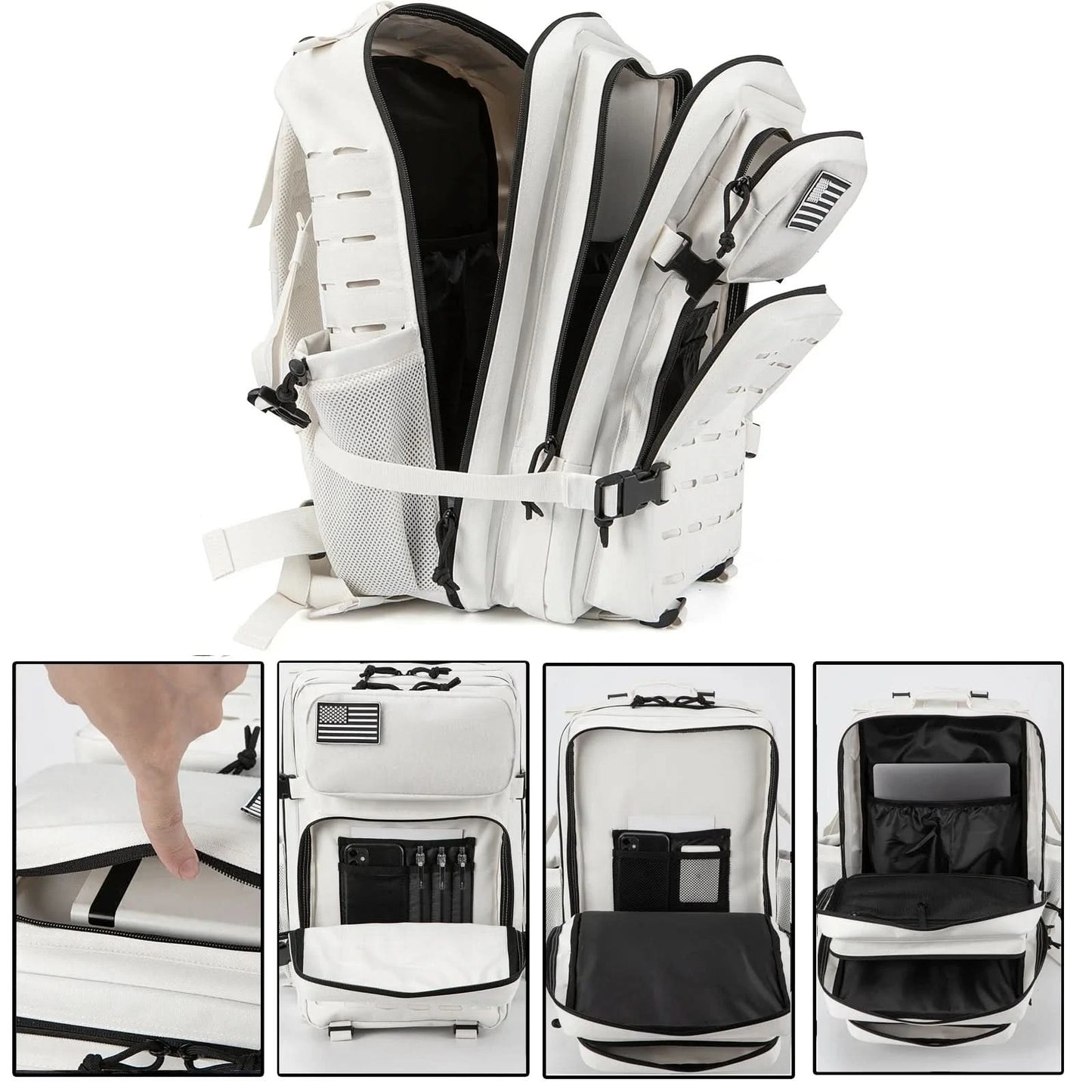 25L/45L Taktische Rucksäcke für Herren und Damen, Outdoor-Aktivitäten, kleine Schulrucksäcke mit Wasserflaschenhalter