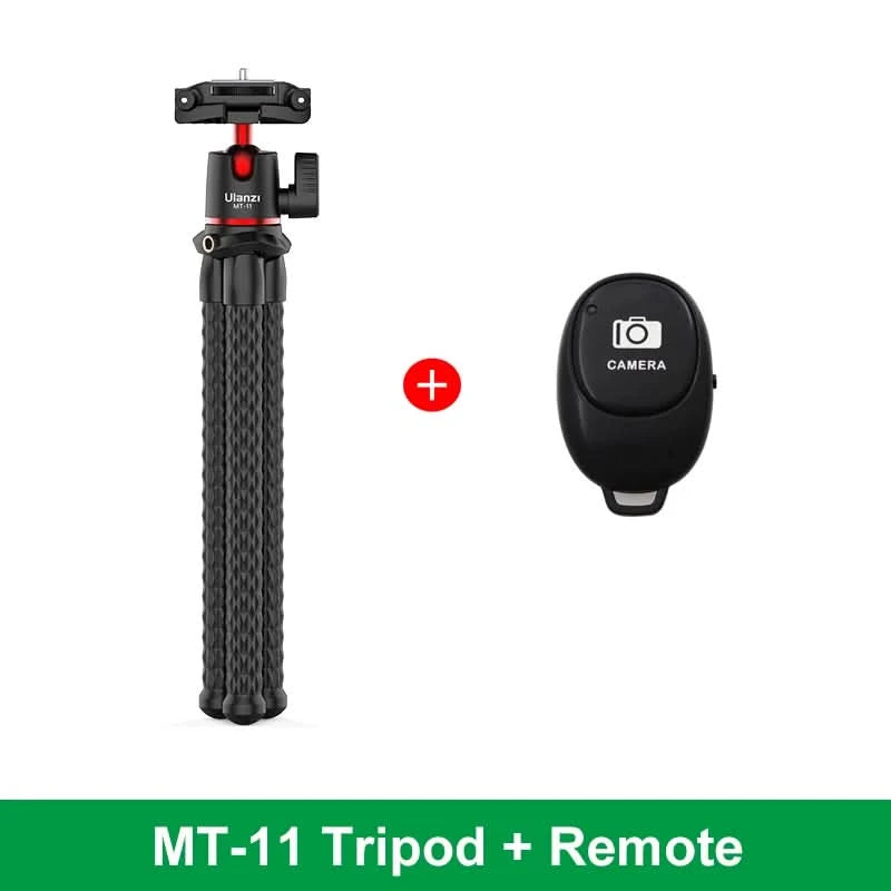 Ulanzi MT-11 Flexible Octopus Tripod For Phone DSLR Camera Vlog Portable 2in1 Design Selfie Stick Tripod With Phone Holder
